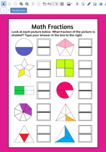 Fraction Practice with Pictures A Canva and Classwork.com Activity